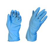 SELFGARD SILVER LINED RUBBER GLOVE BLUE LARGE PAIR