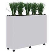 RAPID MOBILE PLANTER INCLUDING TALL PLANTS L1600 X H1200MM WHITE