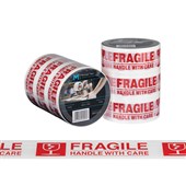 MPH MESSAGE TAPE RED ON WHITE 48MM X 100M HANDLE WITH CARE