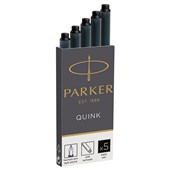 PARKER QUINK INK CARTRIDGE BLACK PACK 5