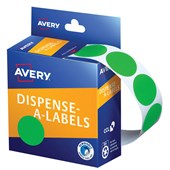 AVERY 937376 ROUND LABEL DISPENSER 24MM GREEN BOX 500