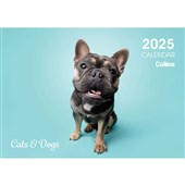 COLLINS WALL CALENDAR A4 CATS AND DOGS ODD YEAR