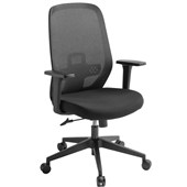 EDEN MEMO OFFICE CHAIR HIGH BACK 1 LEVER MESH BLACK WITH ARMS UNASSEMBLED