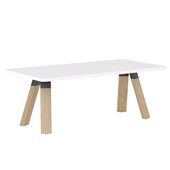KNIGHT LIGNA COFFEE TABLE W1200 X W600 X H450MM WHITE TOP