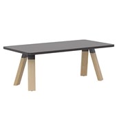 KNIGHT LIGNA COFFEE TABLE W1200 X W600 X H450MM BLACK TOP