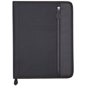DEBDEN COMPENDIUM A4 2 RING ZIPPERED PU BLACK