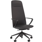 KNIGHT AERO EXECUTIVE HIGHBACK CHAIR LEATHER BLACK LEATHER UNASSEMBLED