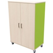 ZEALAND MOBILE CUPBOARD W800  X D450 X H1200MM AGED ASH DOORS JUICY SIDE PANELS