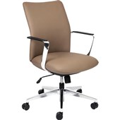 CHAIRSOLUTIONS DIRECTOR MIDBACK CHAIR LEATHER TAN