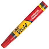 BIC VIVID PERMANENT MARKER FINE BULLET TIP 10MM RED