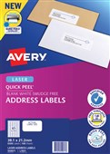 AVERY 959071 L7651 QUICK PEEL ADDRESS LABEL SURE FEED LASER 65UP WHITE PACK 100