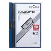 DURABLE DURACLIP DOCUMENT FILE PORTRAIT 60 SHEET CAPACITY A4 DARK BLUE