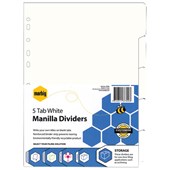 MARBIG MANILLA DIVIDER 5 TAB A4 WHITE