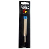 BALLPOINT PEN REFILL GBP PARKER COMPATIBLE MEDIUM BLUE PKT2 HANGSELL