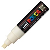 POSCA PC8K PAINT MARKER CHISEL BROAD 8MM WHITE