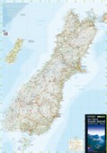 KIWI MAPS PATHFINDER SHEET SOUTH ISLAND LAMINATED 880 X 615MM