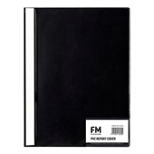 FM REPORT COVER WITH CARD HOLDER PVC A4 BLACK