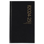 COLLINS MID YEAR POCKET DIARY 125 X 85MM WEEK TO VIEW BLACK 20262027