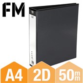 FM INSERT RINGBINDER POLYPROPYLENE 2D 50MM A4 BLACK