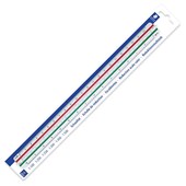 STAEDTLER 561 984BK MARS TRIANGULAR SCALE RULER 300MM WHITE