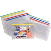 MARBIG CLEAR CASE WALLET ZIP CLOSURE A4 ASSORTED