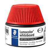 STAEDTLER 488 LUMOCOLOR WHITEBOARD MARKER PEN REFILL POT 30ML RED