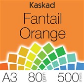 KASKAD COLOURED PAPER A3 80GSM FANTAIL ORANGE PACK 500 SHEETS