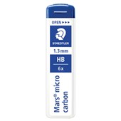 STAEDTLER 250 MARS MICRO CARBON MECHANICAL PENCIL LEAD REFILL HB 13MM TUBE 6
