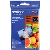 BROTHER BP71GP20 PREMIUM GLOSSY PHOTO PAPER 4X6 260GSM PACK 20