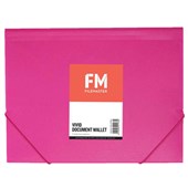 FM VIVID DOCUMENT WALLET A4 SHOCKING PINK