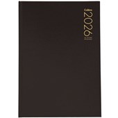 COLLINS DIARY APPOINTMENT A4 INTERLEAVED BLACK 2 PAGES PER DAY EVEN YEAR
