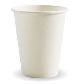 WHITE 8OZ PE PAPER CUP  80MM DIA  50 PER SLEEVE