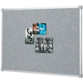 QUARTET PENRITE FABRIC BULLETIN BOARD 1200 X 900MM LIGHT GREY