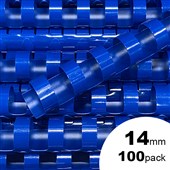 GBC PLASTIC BINDING COMB ROUND 21 LOOP 14MM A4 BLUE PACK 100