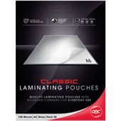 GBC LAMINATING POUCH 125 MICRON A6 CLEAR PACK 25