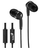 PC HEADPHONE GENIUS HSM320 BLACK IN EAR WITH MICROPHONE