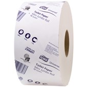 TORK 2306897 T2 UNIVERSAL MINI JUMBO TOILET ROLL 1 PLY 400M WHITE CARTON 12