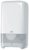 TORK 557500 T6 TWIN MIDSIZED TOILET ROLL DISPENSER WHITE FREE ON LOAN