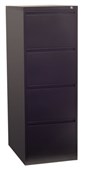 FIRSTLINE VERTICAL FILING CABINET 4 DRAWER W470 X D620 X H1320MM BLACK TEXTURE