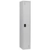 PRECISION CLASSIC STORAGE LOCKER 1 TIER W300 X D457 X H1800MM SILVER GREY