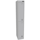 OPD STORAGE LOCKER 2 TIER W375 X D450 X H1800MM STONE GREY