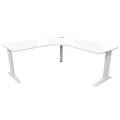 ZEALAND MIRAGE WORKSTATION W1500 X W1500 X D600 X H725MM SILVER FRAME WHITE TOP