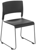 EDEN SLIM VISITOR CHAIR LINKABLE POLYPROPYLENE BLACK