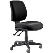 BURO ROMA OFFICE CHAIR MIDBACK 2LEVER JETT FABRIC BLACK