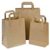 FLAT PAPER BAG NATURAL KRAFT NO60 W240 X H300 X D100MM PACK 250