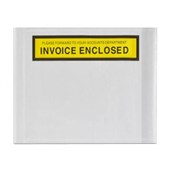 DOCUMENT POUCH LABELOPES INVOICE  ENCLOSED 115X150MM WHITE BACKED S772 1000BOX