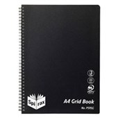 SPIRAX P595G PP GRID BOOK 5MM GRID 200 PAGE A4 BLACK