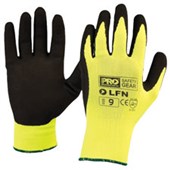 PROSENSE SAFETY GLOVES LATEX FOAM YELLOW AND BLACK SIZE 9