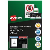 AVERY 959067 L7067 HEAVY DUTY LASER LABELS 1 UP WHITE PACK 10