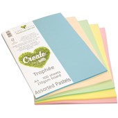 TROPHEE COLOURED PAPER A4 210GSM ASSORTED PASTELS PACK 100